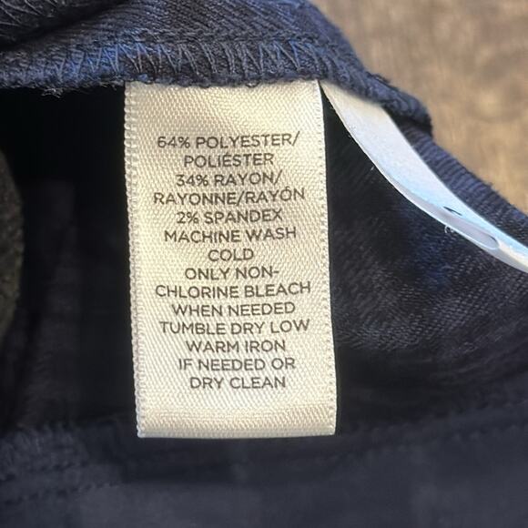 LOFT Women's Marisa Straight Leg Trouser Pants Navy Size 12 - Picture 7 of 8